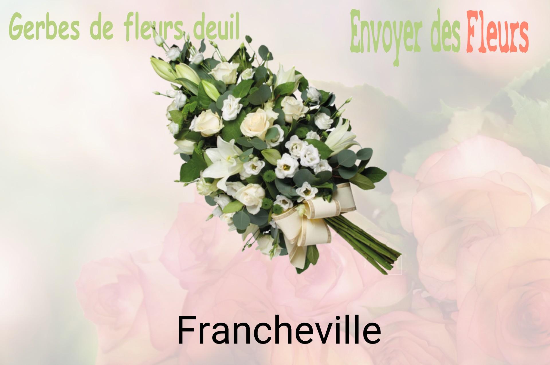 Gerbe de fleurs de deuil livrée à Francheville